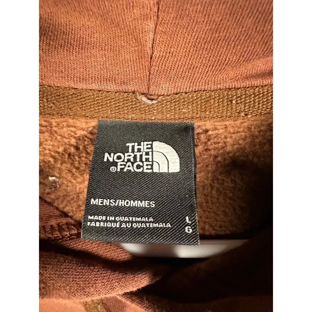 The North Face Mens Large Clay Brown Fleece Pullover Hoodie Logo Sweatshirt‎